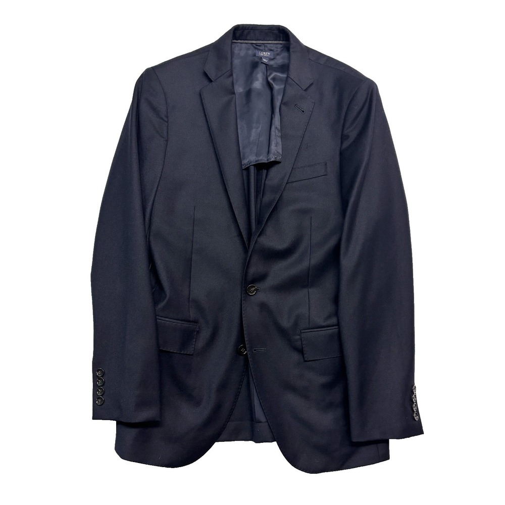 J Crew 36R Navy‎ Blue Loro Piana Flannel Wool Ludlow Blazer Jacket Sport Coat